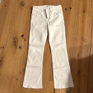 Frame Denim Cream Flare Jeans